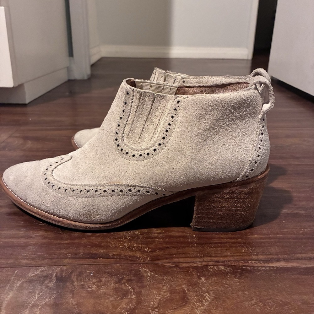 Madewell Grayson Booties Suede Womens 8 Ankle Boots Boho Western Country Cowgirl